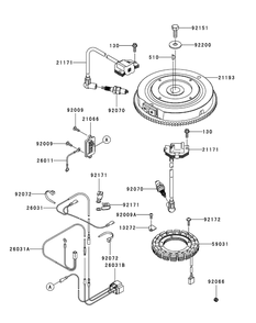 Kawasaki Fr651v-As05 Electric Equipment Diagram and Parts List for Z-FORCES48 (17AI5BHB-17AI5BHB010)(2013) Cub Cadet Lawn Tractor